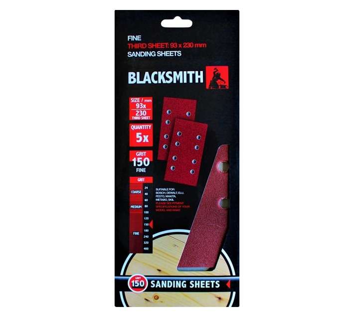 Blacksmith 1/3 Aluoxide All Third Sheet Sanders Sand Paper Sheet 150 Grit