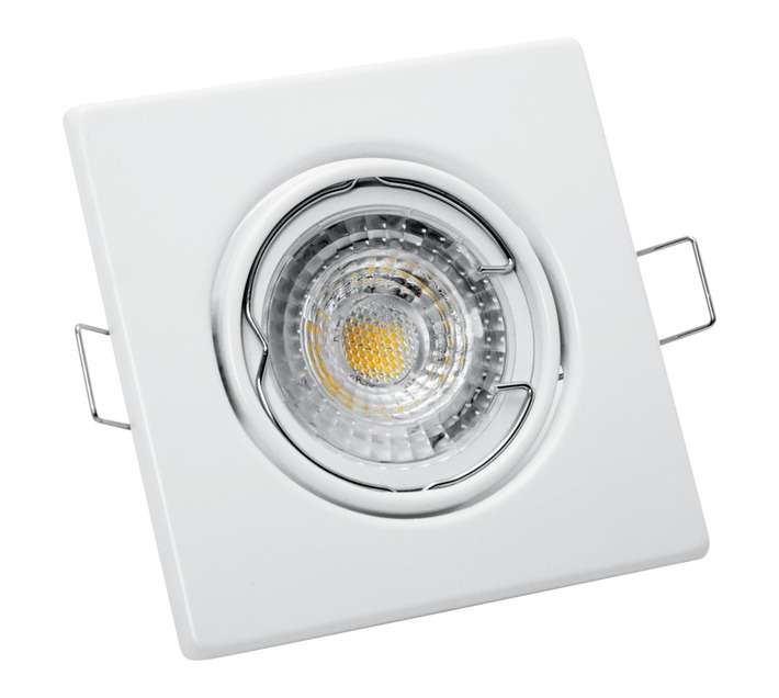 Lightworx LED GU10 Square Tilt Downlight - White (4w)