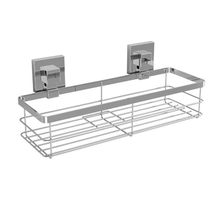 Evovac Stainless Steel Large Square Shower Caddy - Silver
