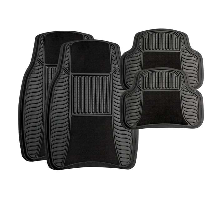 Stingray 4 Piece Rubber Car Mats - Black
