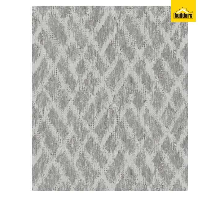 Fired Earth Destressed Trellis Wallpaper - Grey (10m x 530mm)