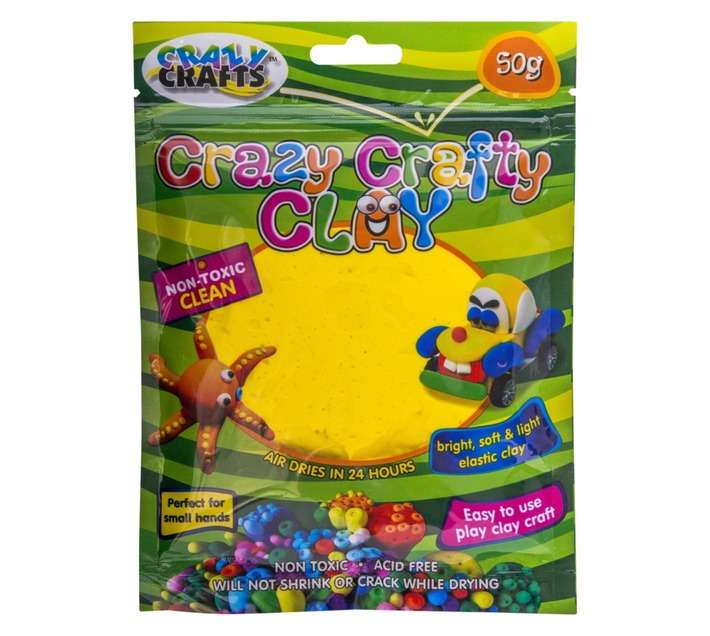 Crazy Crafts C50YE Crafty Clay - Yellow (50g)