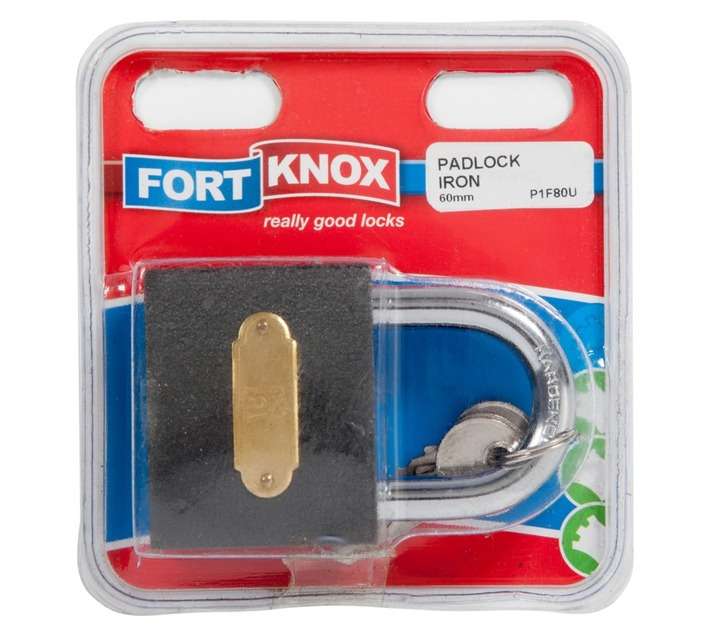 Fort Knox P1F80U Iron Padlock (60 x 25 x 100mm)