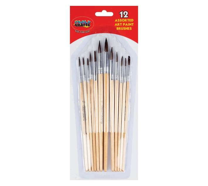 Crazy Crafts 12 Piece Paint Brush Set