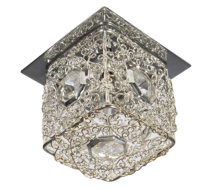 Eurolux D100CH Zirconia Square Ceiling Light - Chrome/Crystal