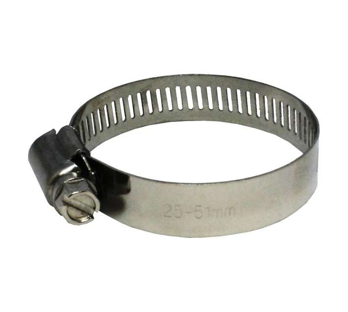 4 x Worm Drive Hose Clamps (25-51mm)