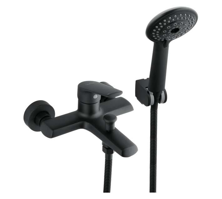Magnetite Bath Mixer with Handshower - Black