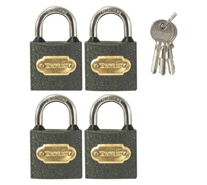 Anvilock 32mm Iron Padlock (4 Pack)