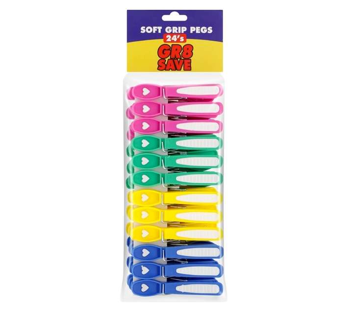 Ethnix 24 x Gr8 Save Soft Grip Pegs