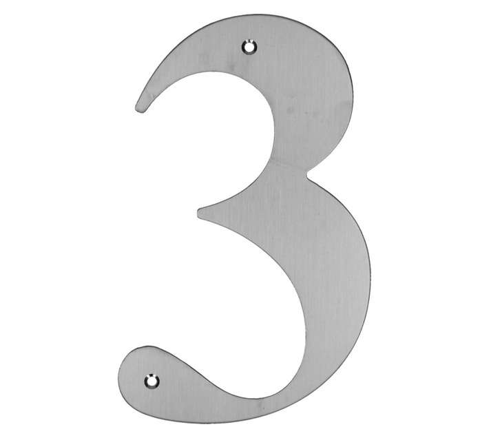 Dortello Stainless Steel Numeral 3 (175mm)