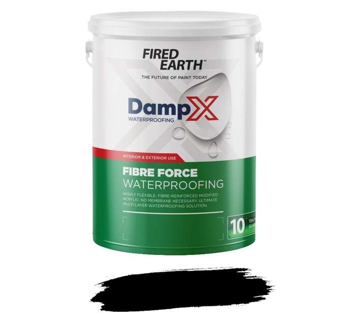 Fired Earth BW149-6-5L DampX Fibre Reinforced Waterproofing - Black (5L)