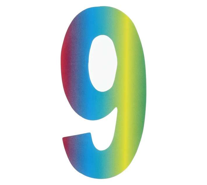 Inta Safety Number It Numeral 9 Rainbow