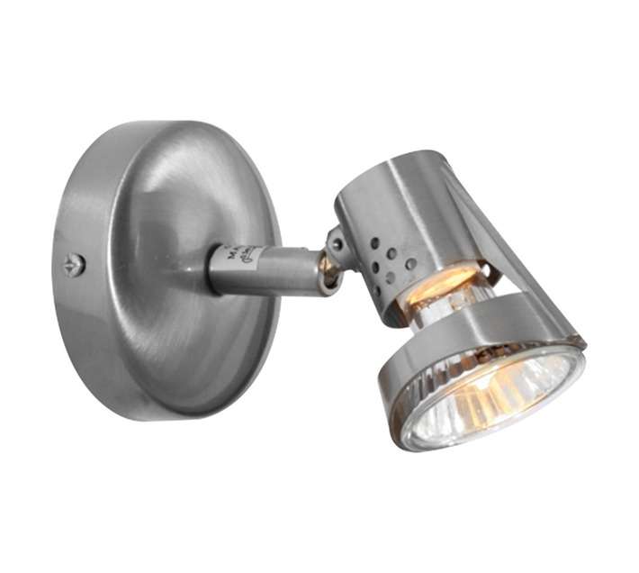 Eurolux S178SC 1 Light Round Plate Wall Light - Silver (50W)