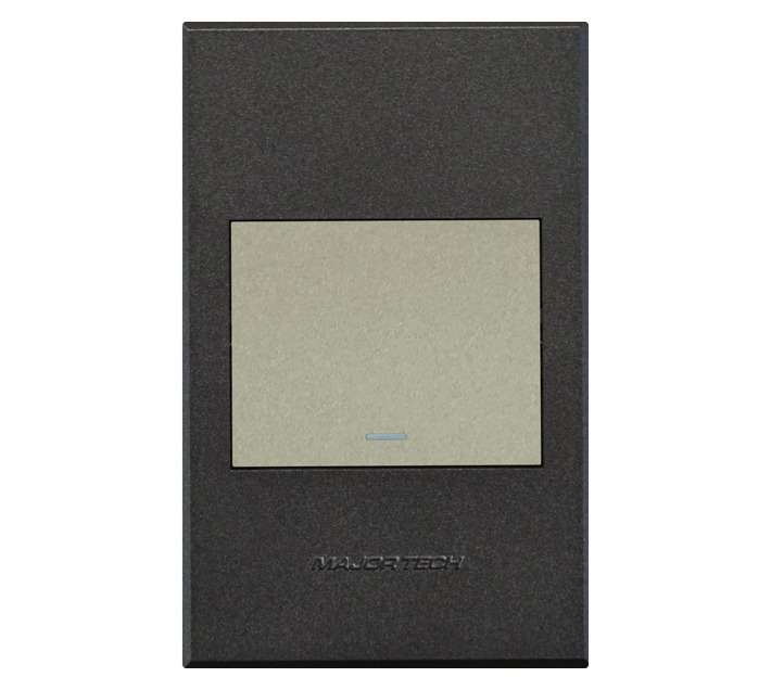 Veti 3 Series 1 Lever 1 Way Switch - Titanium/Graphite (100 x 50mm)