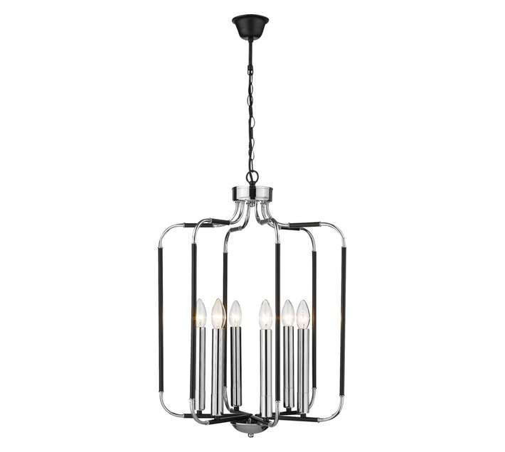 Bright Star Lighting 6 Light Metal Chrome Chandelier (60W)