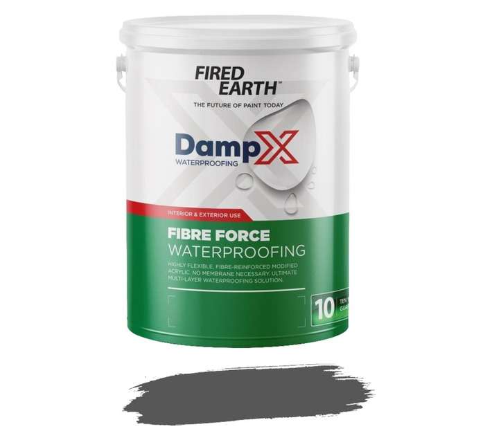 Fired Earth BW129-8-5L DampX Fibre Reinforced Waterproofing - Grey (5L)
