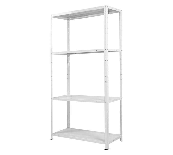 Ellies Electronics 4 Tier Metal Shelf - White (710 x 305 x 1370mm)