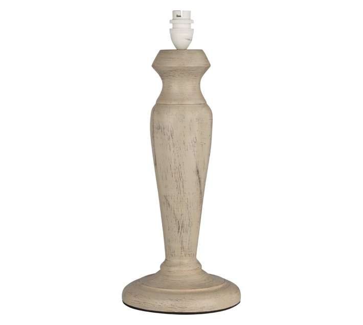 Wooden Bruges Lamp Base -White Wash