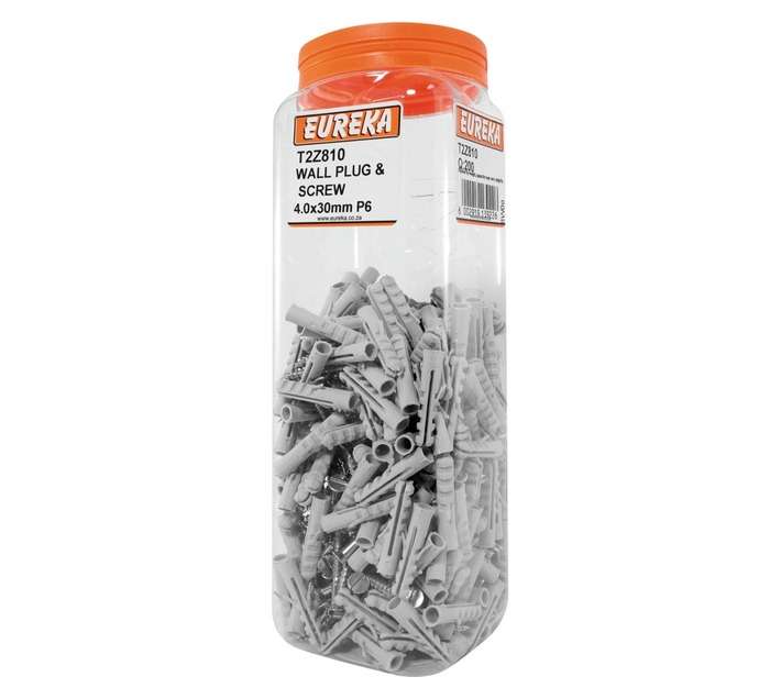 Eureka 4 x 30mm Wall Plug and Screw (Q200) P6
