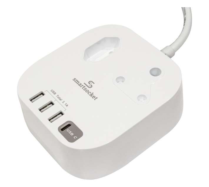 Smartsocket Compact USB Hub - White (4.5A)