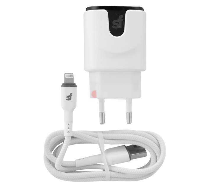Superfly Wall Charger 3.4A Dual LN Non MFI - White