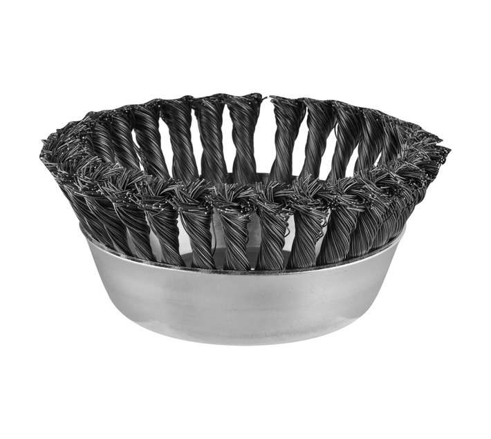 Ruwag 150mm Steel Knotted Wire Cup Brush (M14x2 0.5mm)