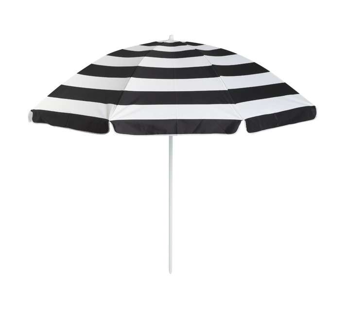 Republic Umbrella Stripe Beach Unbrella - Black/White (2000mm)