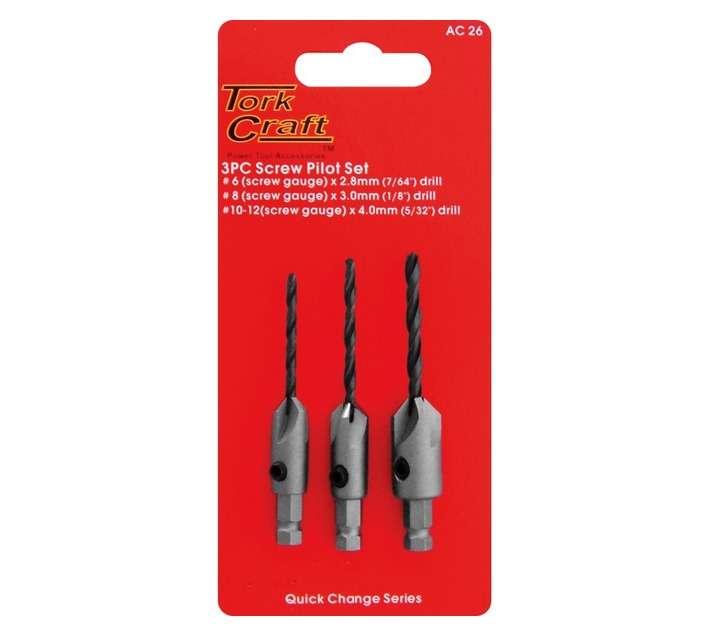 Tork Craft TZ AC26 4 Piece Screw Pilot Countersink
