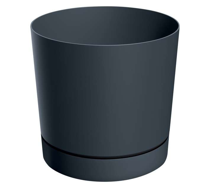 Prosperplast Round Tubo Plant Pot - Anthracite (338 x 338 x 326mm)