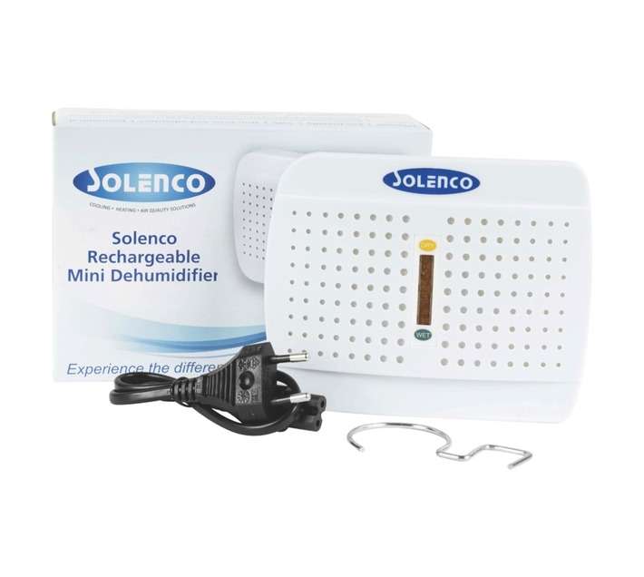 Solenco Mini Wireless Cupboard Dehumidifier - White