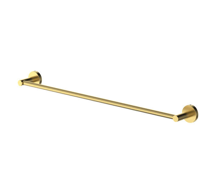 SINGLE TOWEL RAIL - BR GLD
