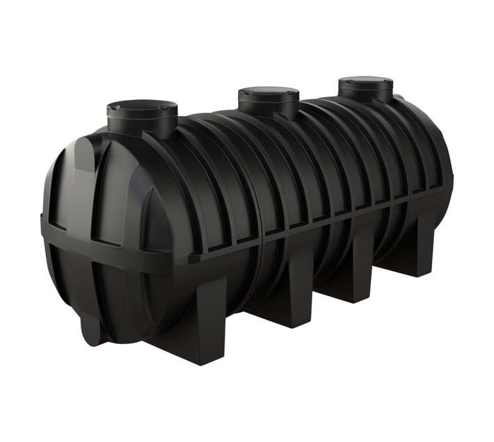 Eco Tanks 3 Chambered Septic Tank - Black (6000L)