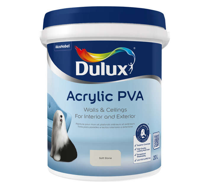 Dulux Acrylic PVA - Soft Stone (20L)