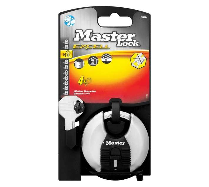 Master Lock Excell Discus Oct Padlock - Stainless Steel (70mm)