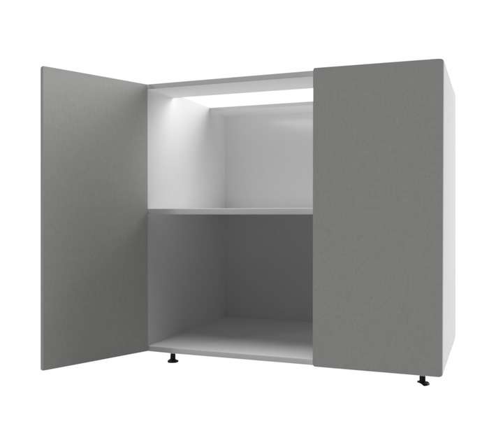 Home and Kitchen Wrapped Base Cabinet Unit - Stone Grey (900 x 560 x 720mm)