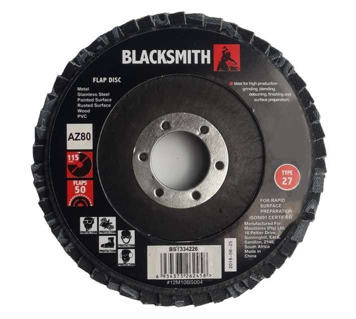 Blacksmith BST334226 80 Grit Flap Disc (115mm)