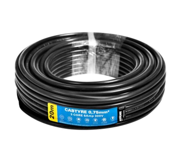 APDCBG10BK20 Cabtyre 3 Core Cable - Black (20m)
