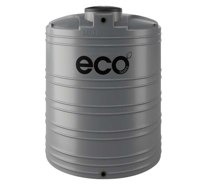 Eco Tanks Vertical Water Tank - Grey (2450L)