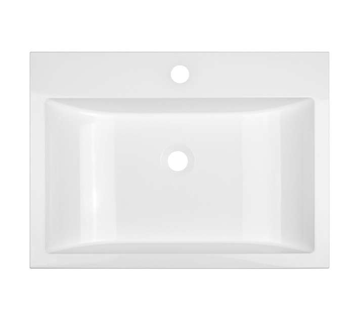 Laveo Albano Granite Wahbasin - White (600 x 440 x 100mm)