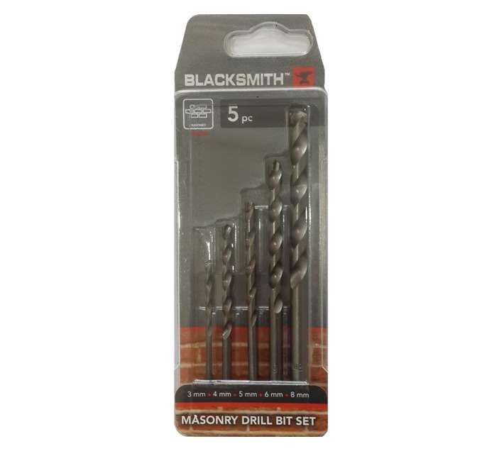 Blacksmith BS0421456 5 Piece Drill Bit Set - Black
