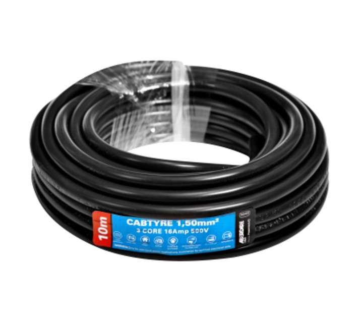 APDS315BK10 Surfix 2 Core and Earth Cable - Black (10m)