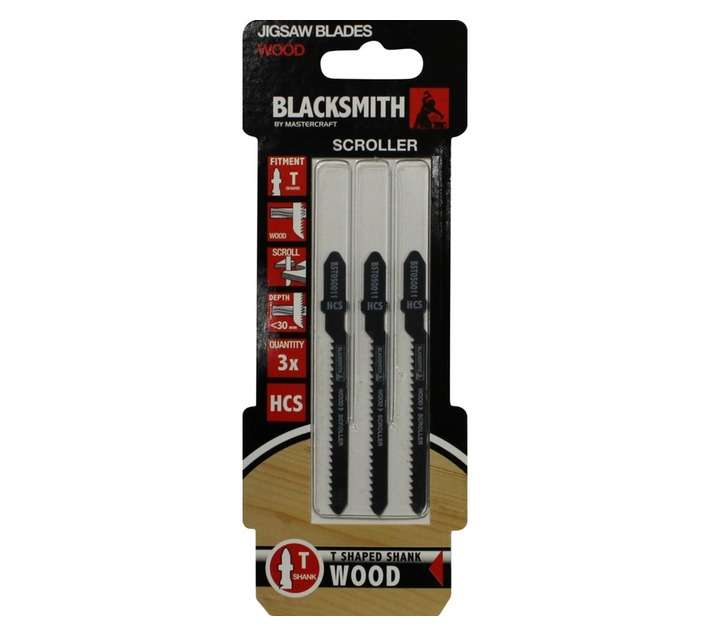Blacksmith 30mm T Shank wood Jigsaw Blade scroll (3 piece)
