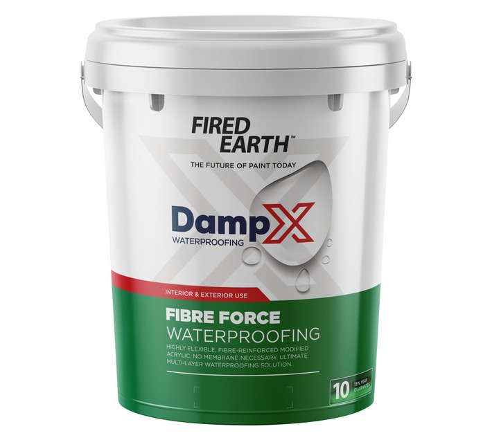 Fired Earth BW119-9-20L DampX Fibre Reinforced Waterproofing - Black (20L)