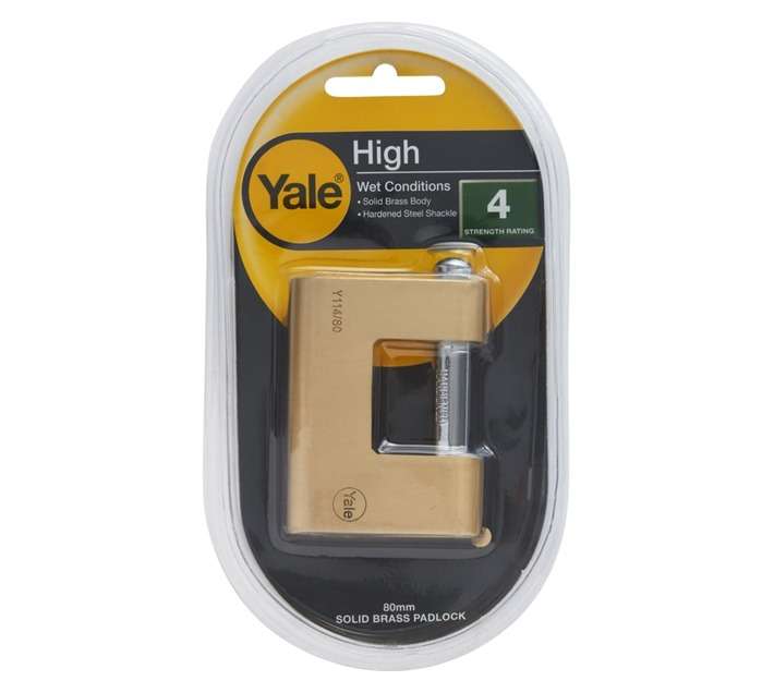 Yale Shutter Padlock - Brass (80mm)