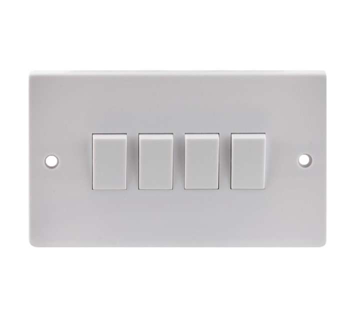 Litemaster CT8189/2W Single 4gang 2 Way Switch - White