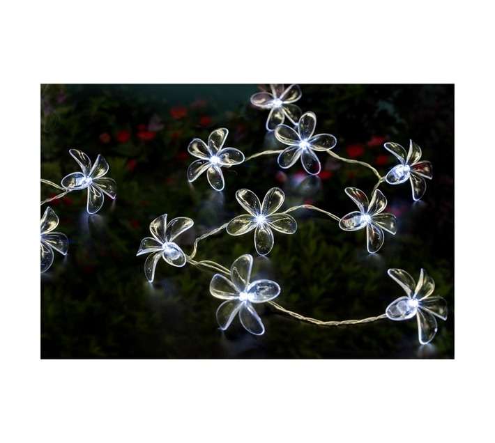 Design House Solar 24 LED Flower String Light - Clear