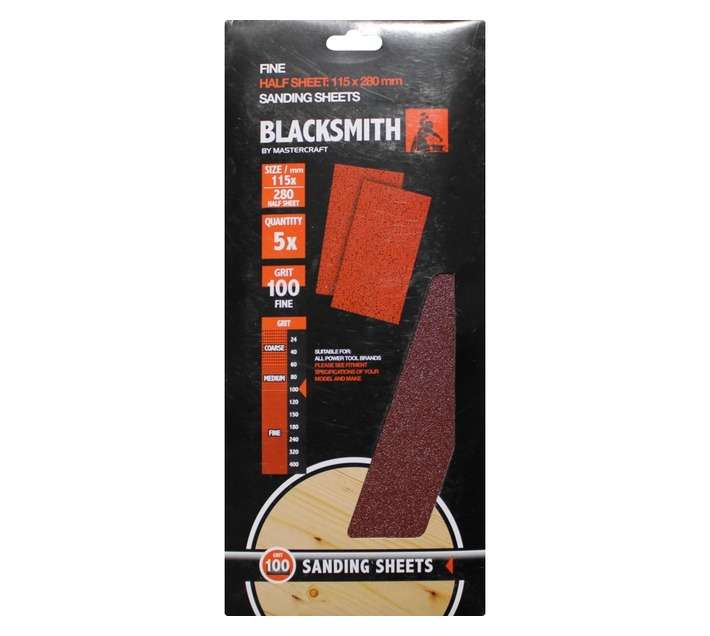Blacksmith Aluoxide 1/2 Sand Paper Sheet 100 Grit