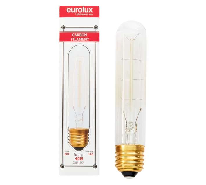 Eurolux E27 Carbon Filament Tubular Light (40w)