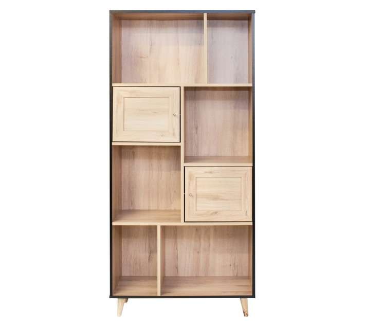 Home and Kitchen Buru Two Tone Display Shelf - Brown (360 x 800 x 1780mm)