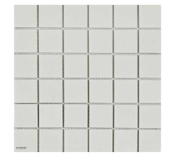 Ceramic Wholesalers FTHP0101 Mosaic Glazed Matt Polished Tile - White (300 x 300mm)